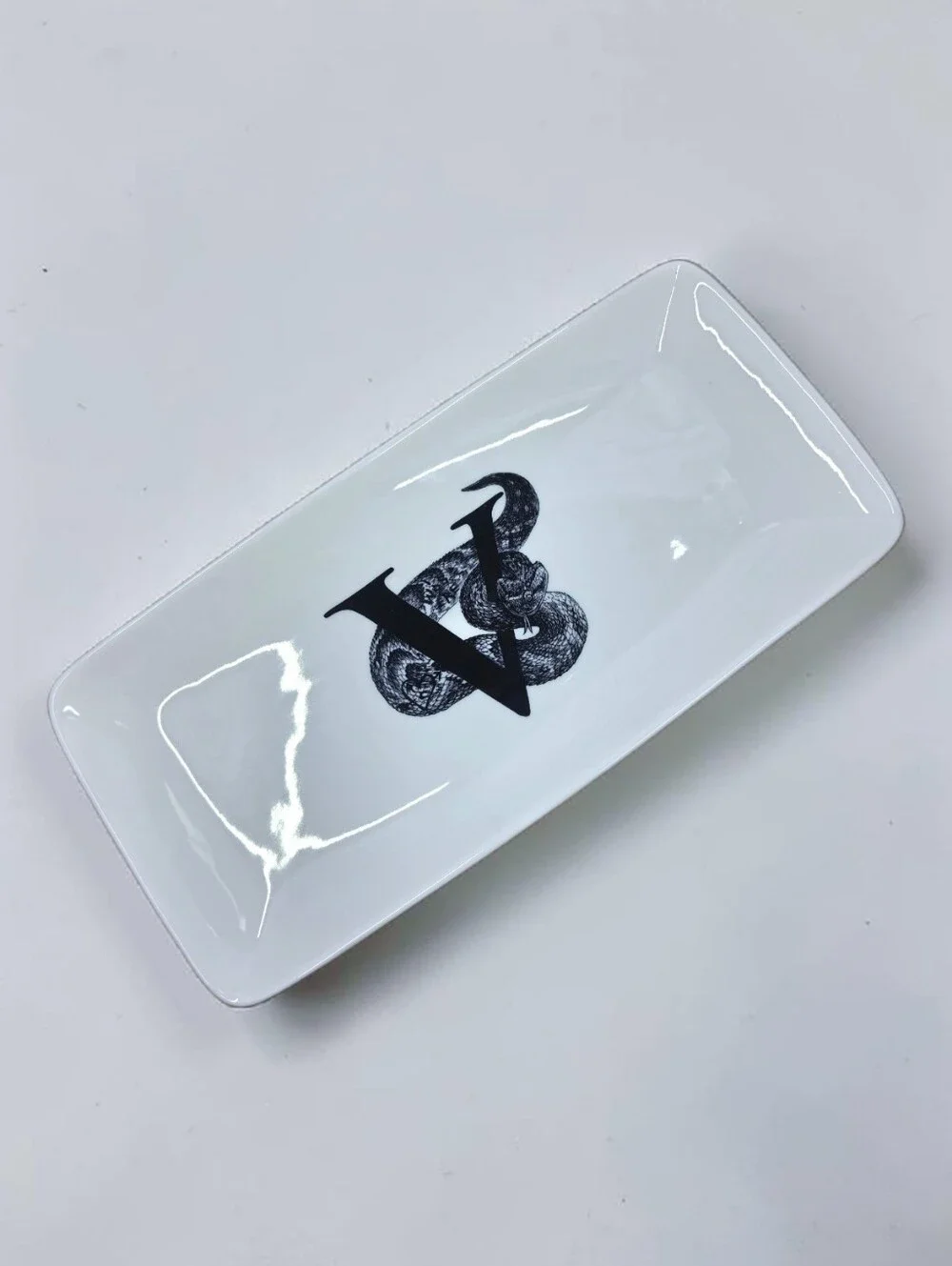 Rory Dobner for Williams Sonoma Vandalized Viper Rectangular Ceramic Tray